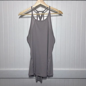 Layer 8 Gray Tank Top Women's Athletic Workout High Neck Mesh Side Activewear - Picture 1 of 8