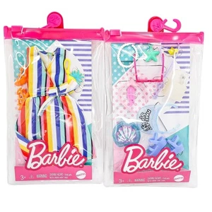 Mattel Barbie Moda Paquetes Rayas Arco Iris Verano Vestido Y Accesorios - 2 - Imagen 1 de 2