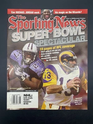 2000 Sporting News Feb 2 Kurt Warner & Eddie George Newsstand High Grade - Image 1 of 4