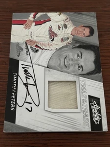 2017 Panini Absolute Tools of the Trade Auto Mem Timothy Peters #TTS-TP Rookie - Picture 1 of 1