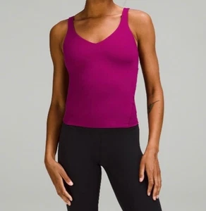 Camiseta sin mangas LuLuLemon Align hasta la cintura para mujer talla 4 magenta púrpura Nulu W1DTXS - Imagen 1 de 10
