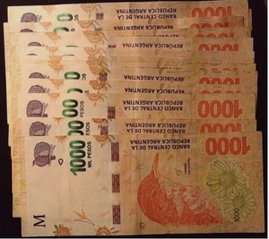 1X ARGENTINIEN 1000 PESO KOLIBRI ZIRK WÄHRUNG BANKNOTE #M10562 - Bild 1 von 1