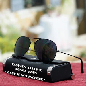 Fashion Aviator Sunglasses Pilot Style Gold UV 400 Shades Mens New Metal Frame - Picture 1 of 3
