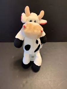 Great American Toy Company Plush Cow Bull Stuffed Animal White Black 14” - Picture 1 of 12