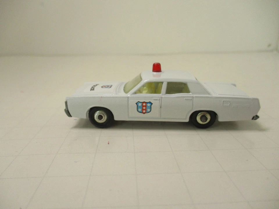 Lesney Matchbox No. 55D-1 Restored-Modified Mercury Police Car, red dome swap. - Image 1 of 4