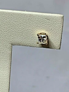 SET BORCHIE DIAMANTATE SINGOLE TAGLIO PRINCIPESSA .30 CARATI IN ORO GIALLO 14K - Foto 1 di 3