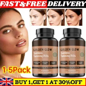 1~5Bottles Sunless Tanning Pills Accelerator Healthy Natural Safe Tan Tablets - Picture 1 of 13