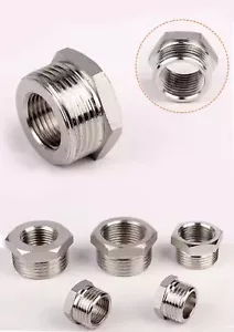 Bsp Stecker auf Buchse Reduzierende Buchse Bsp Adapter Brustwarze-Buchse Messing vernickelt - Bild 1 von 2