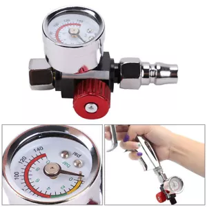 Mini Air Pressure Regulator Gauge Air Regulator Valve Tool For Paint Spray-Gun - Picture 1 of 12