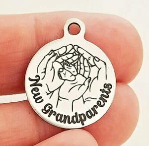 New grandparents Charms, New baby, baby, Jewellery supplie, craft supplies - Picture 1 of 5