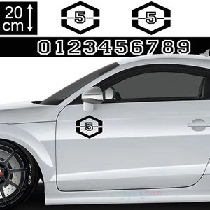 Startnummern Aufkleber Auto Raute Seitenaufkleber 20cm Höhe - Car Tattoo 13 - Bild 1 von 2