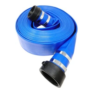 Conjunto de manguera de descarga de PVC plano azul Gloxco 3" x 50' con pasador de polietileno F... - Imagen 1 de 1