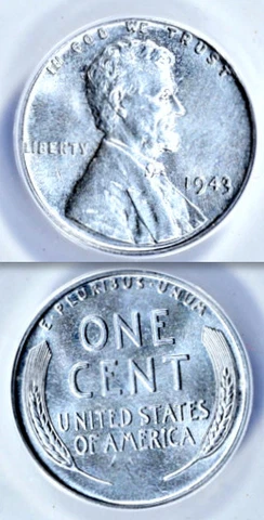 1943 ANACS MS65 Thick Overweight Planchet 🔴 WWII Steel 1C ✅ Lincoln Wheat Cent Cover