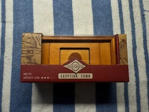 Egyptian Tomb Wooden Brain Teaser Game Puzzle Safe Box True Genius 14 Up NIB - Picture 1 of 6