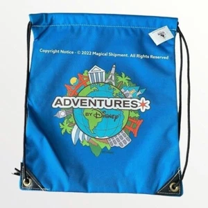 NWT! Disney Parks - "Adventures by Disney" Drawstring Travel Bag - Picture 1 of 3