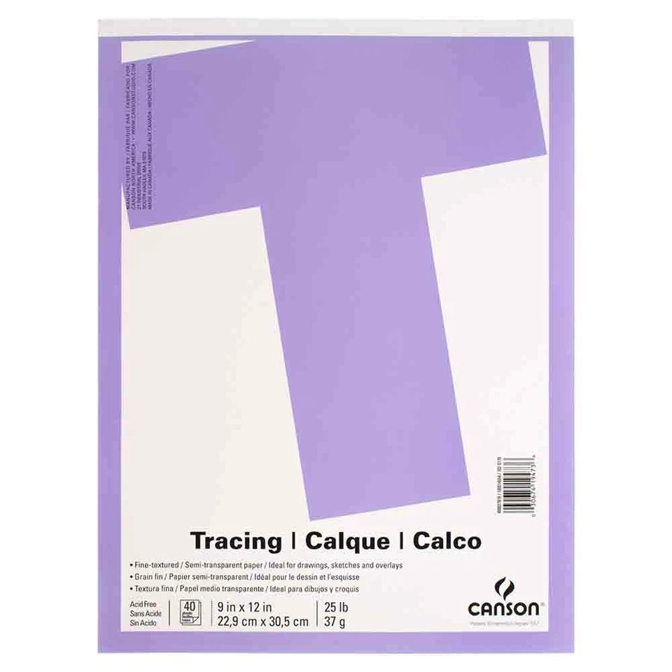 Almofada de rastreamento Craft County Artist 9 X 12 polegadas - 40 folhas - Desenho, esboço - Imagem 1 de 4