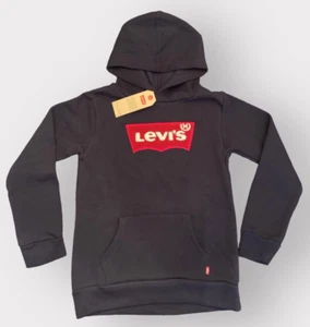 Levi’s Hoodie Boys 7/8 Blue Navy Sweatshirt Pullover Logo NEW - Picture 1 of 1