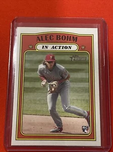 2021 Topps Heritage Alec Bohm In Action Rc #12 Phillies - Picture 1 of 2