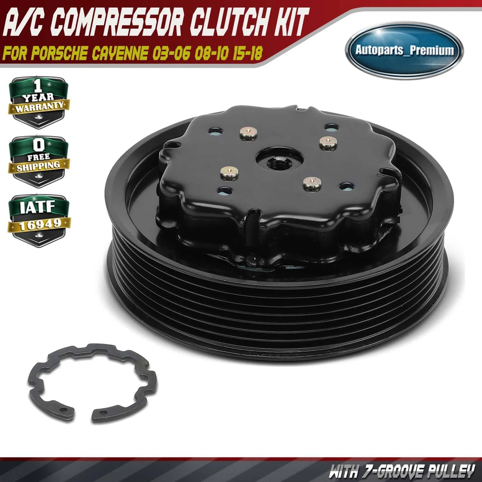 Kit de embrague compresor de aire acondicionado para Porsche Cayenne 2003-2006 2008-2010 2015-2018 Foto 1 de 4