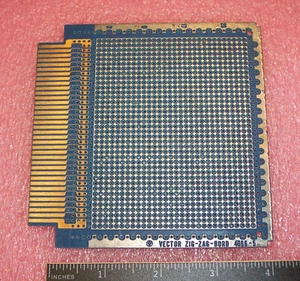 QTY (1) 4066-5 VECTOR ZIG-ZAG-BORD UNPOPULATED LOGIC BOARD GOLD FINGERS NOS - Picture 1 of 2