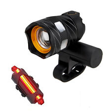 LED Fahrradlicht Set Fahrradbeleuchtung Fahrad Scheinwerfer Rücklicht Lampe +USB