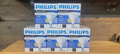 Set of 5  -  Philips LED PAR38 18W Flood Light Bulbs 900 Lumens - Image 1 of 4