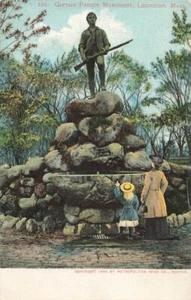 Postkarte Captain Parker Monument Onlookers Lexington Massachusetts UDB 1905 - Bild 1 von 2