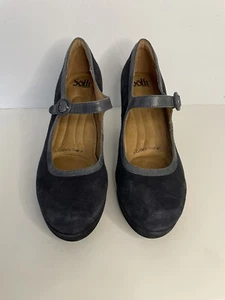 Marca Sofft Azul Marino Gamuza Grayling Hebilla Tacones NUEVO Para Mujer Talla 8.5 Ajuste Como 8 - Imagen 1 de 13