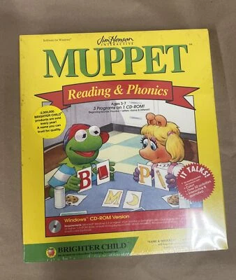 Vintage Jim Henson Interactive Muppets Reading And Phonics CD-Rom 1994 NOS - Image 1 of 4