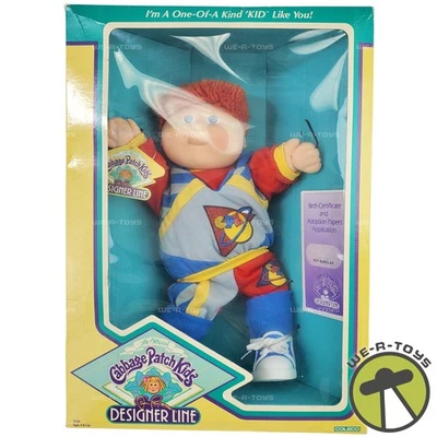 Muñeca Cabbage Patch Kids Designer Line Boy pelo rojo 1988 Coleco 3520 Foto 1 de 4