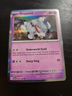 Greavard - (Mirage Holo) 105/198 Scarlet & Violet Holo Promo - Image 1 of 2
