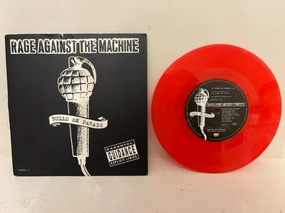 Rage Against The Machine - Bulls On Parade 7" 45rpm Red Vinyl Record - Image 1 of 4