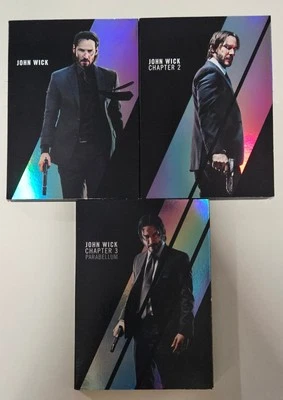John Wick Chapter  1 2 & 3 Dvd With Exclusive Slipcovers - Image 1 of 3