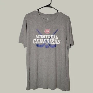 Montreal Canadiens Shirt Mens Large Gray NHL Short Sleeve Casual Fan Tee - Picture 1 of 3