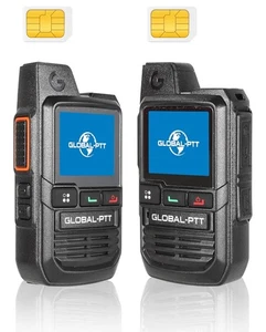 globalptt Confezione da 2 Walkie Talkie Globali con Sim Card - PoC Portatile Rad Bidirezionale - Foto 1 di 10