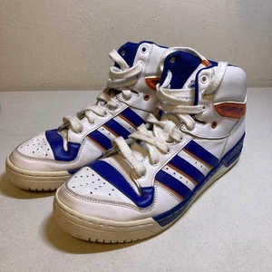 Adidas Blue Orange Trim High Tops 2013 . Size 10.5 Mens - Picture 1 of 7