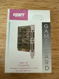 KRAFT Software Controlled Game Card 820144 IBM Compatible 8-Bit ISA - Photo 1/6