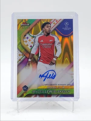 MYLES LEWIS-SKELLY 2024 TOPPS FINEST ROOKIE GOLD RAYWAVE RC AUTO /50 Q4354 - Image 1 of 2