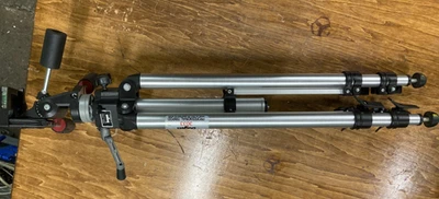 Bogen 3033 Professional Tripod W/ 3047 Head Std Mount, Vintage, Fully Functional - Image 1 of 4