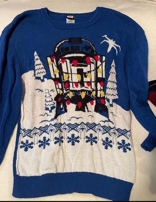 Star Wars Lucas Films R2-D2 Ugly Christmas Sweater Blue Men's XXL - Image 1 of 2