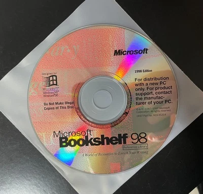 Microsoft Bookshelf 1998 Edition Reference Library CD-rom - Image 1 of 3