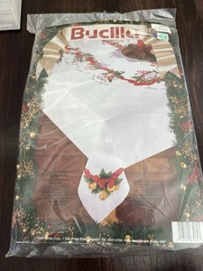Bucilla 12 Twelve Days of Christmas 52x70 Tablecloth Cross Stitch Kit #83064 - Picture 1 of 3