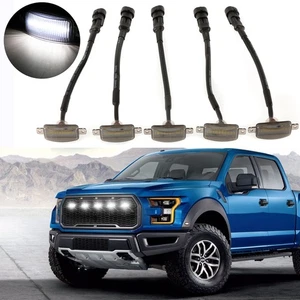 5pcs White LED Front Grille Running Lights For Chevy Silverado 1500 Raptor Style - Picture 1 of 12