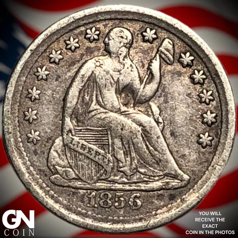1856 P Seated Liberty Half Dime  Q4738 Cover