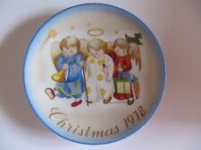 PORZELLAN WEIHNACHTSTELLER CHRISTMAS 1978*Heavenly Trio*By Sister Berta Hummel