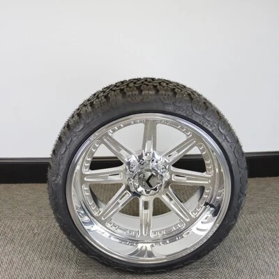 KG1 Forged KC007 Compass Polished 24x12 -44mm 8x165.1 Terrain Pro AT 305/35R24 - Image 1 of 3