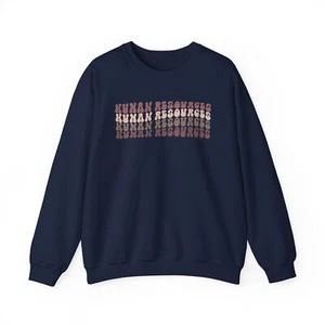 Human resources HR Sweatshirt Gifts Crew Neck Shirt Crewneck Long Men - Picture 1 of 8