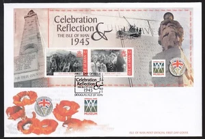 Isle of Man 2005 FDC MS Memories of 1945 - Picture 1 of 1