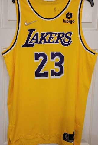 Nike LeBron James Los Angeles Lakers Icon Diamond Edition Authentic Jersey 52 XL Cover