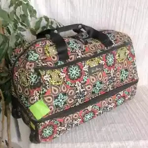 Valigia da viaggio VERA BRADLEY Sierra Lighten Up con ruote nuova con etichette - Foto 1 di 16